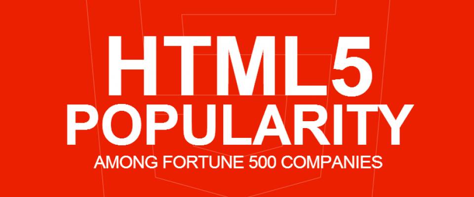 HTML5 Popularity Among Fortune 500 Companies