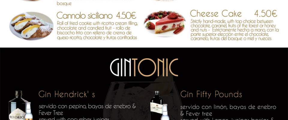 Carta elegante Soul Restaurant