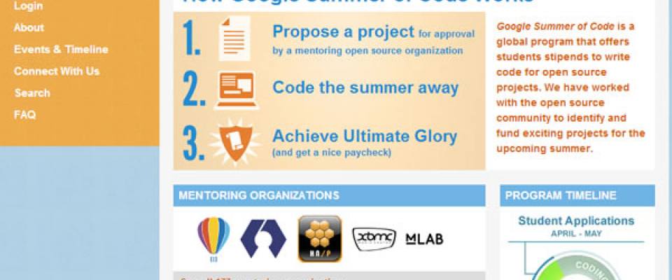 Google Summer Code: Borse di studio per lavorare su progetti open source